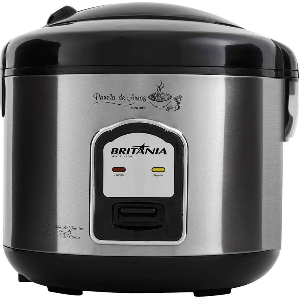 Panela de Arroz 10 Copos 127 Volts BPA10PI Preta - Britânia