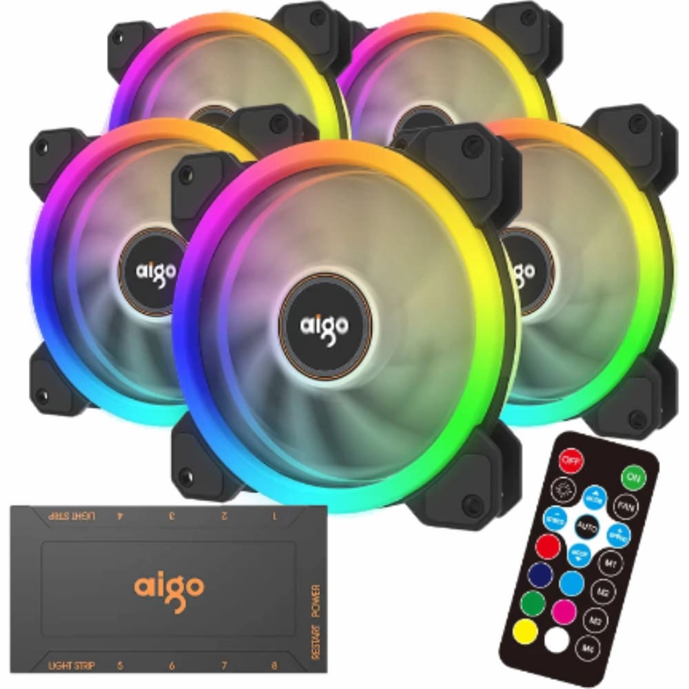 Aigo Dr12 Rgb Fans Com Controle + Controladora