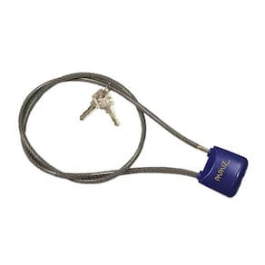 Cadeado Com Cabo de Aço 30/800 Azul Urban Papaiz