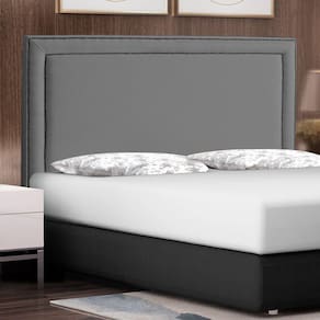 Cabeceira Cama Box Casal King Size Maísa 195cm Com Frame Suede Cinza - Abmaza