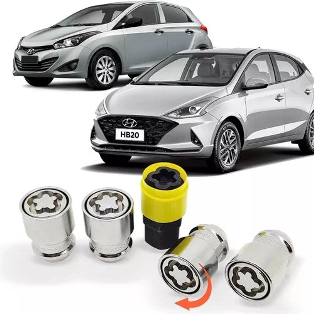 Trava Parafuso Porca Antifurto De Rodas Hyundai Hb20 todos anos