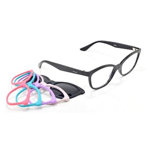 Oculos Smart Armação Troca Frentes Clip on Gatinha 937 Kit6