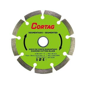 Disco Diamantado Cortag 7P Segmentado 180x25,4mm