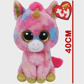 Pelúcia Grande Unicórnio Fantasia Ty Beanie Boos 40cm Toyng