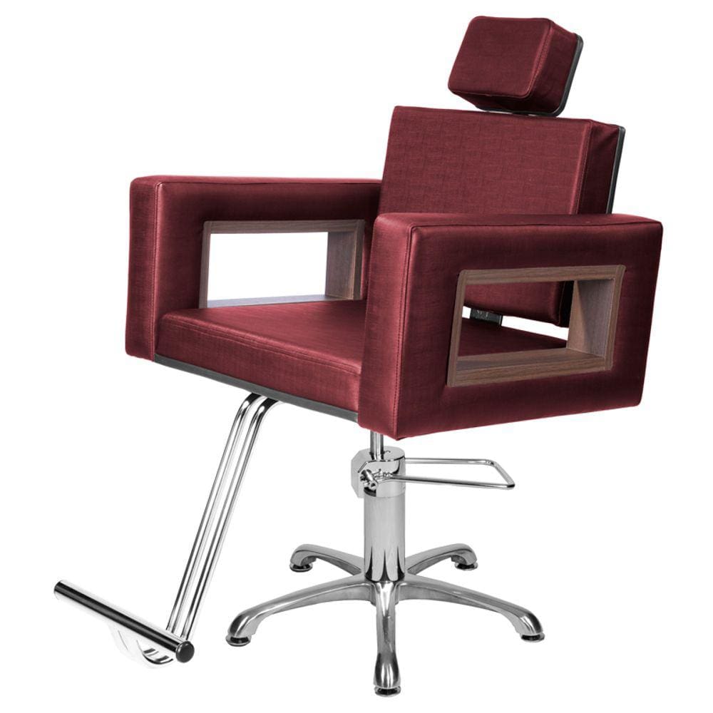 Cadeira Poltrona de Cabeleireiro Lisboa Bordô Facto