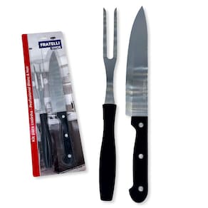 Kit Churrasco Profissional 2 Peças Faca e Garfo Blanc & Noir