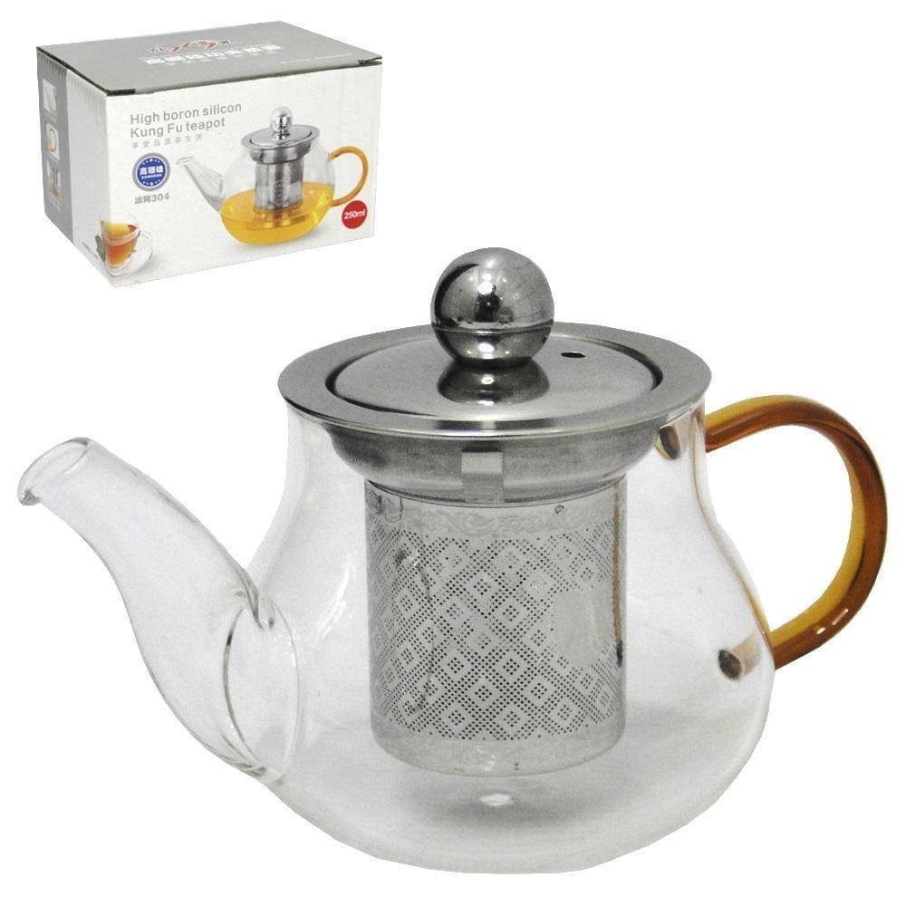 Chaleira Vidro Infusor Bule Vidro Jarra Cha Coador Filtro