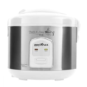 Panela de Arroz Elétrica Britânia Tamanho Família - BPA10BI 700W 10 Xícaras Branca