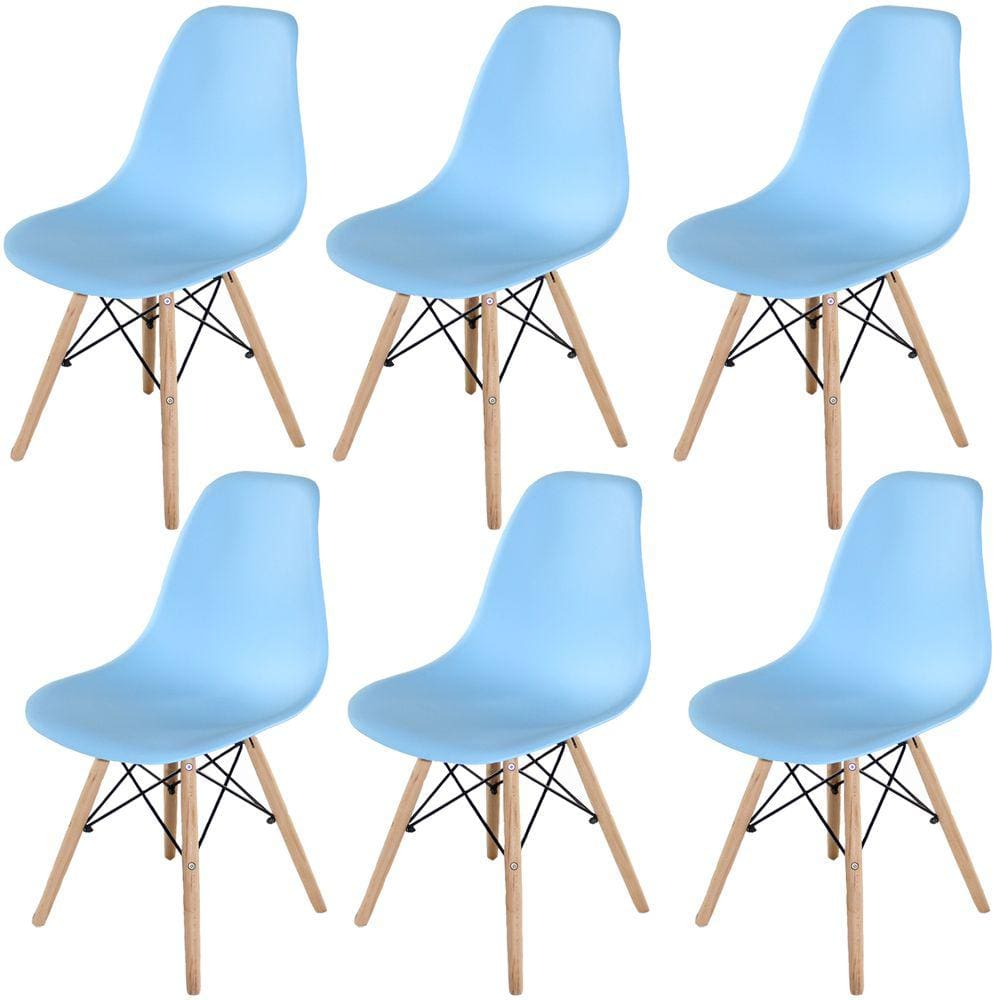 Kit 6 Cadeiras Eames Eifell 130PP
