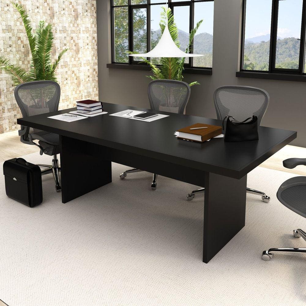 Mesa para Escritório Reunião 75,5x200cm ME4119 Tecno Mobili Preto