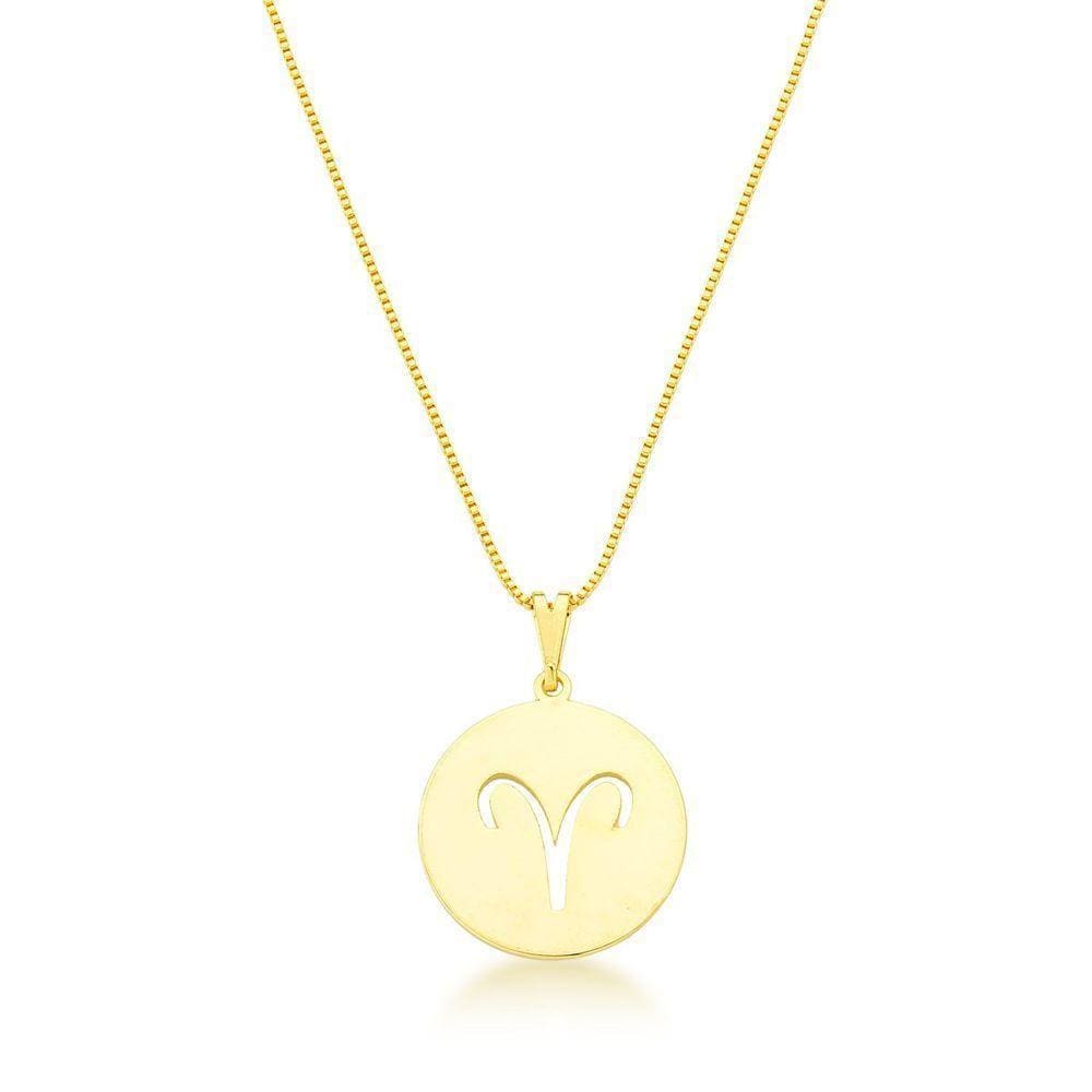 Colar De Signos Banhado A Ouro 18k - áries