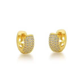 Brinco Argola Larga Banhada A Ouro 18k - Pequeno
