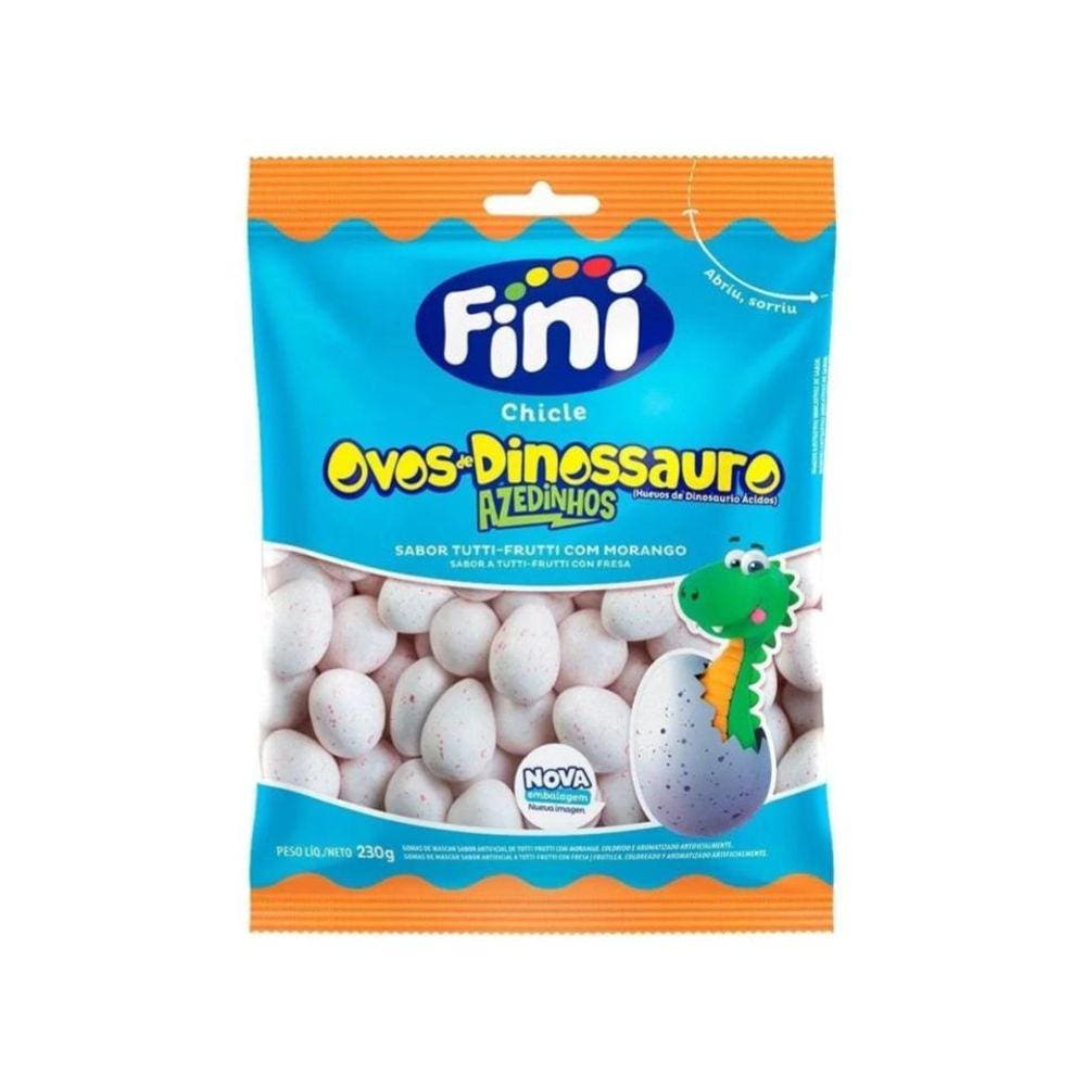 Chiclete Fini Ovos de Dinossauro Tutti Frutti Pacote 230g