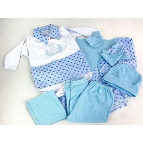 Saída Maternidade Body Calça Azul Para Bebê Reborn