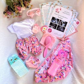 Saída Maternidade Body Short Para Bebê Reborn