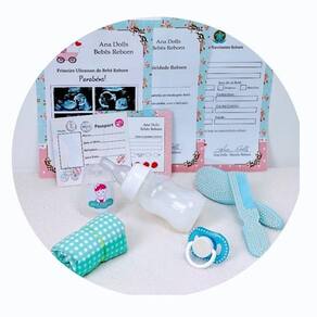 Kit Acessórios Para Bebê Reborn Azul