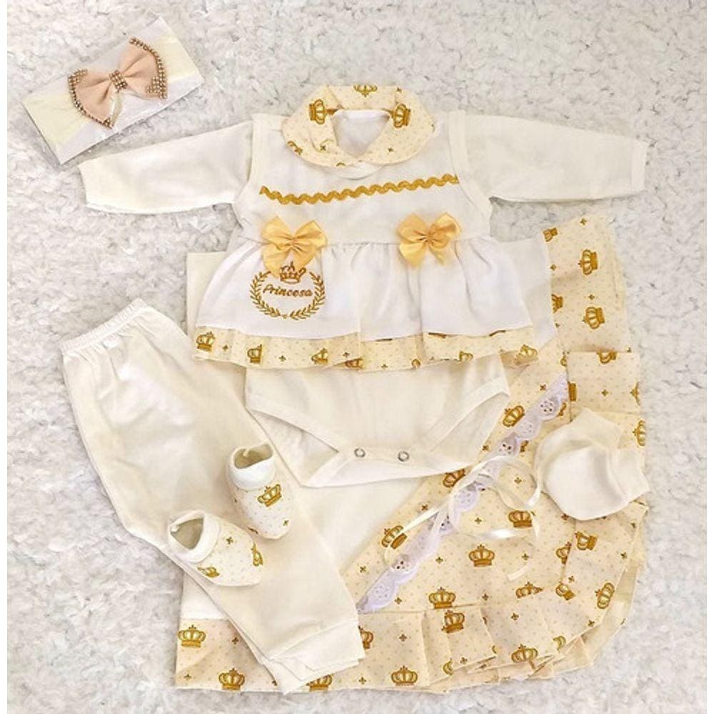 Saída Maternidade Vestido Dourado