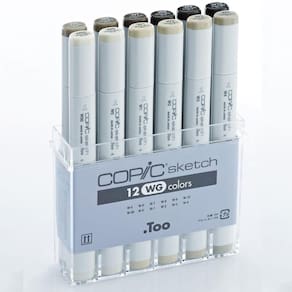 Kit Marcadores Copic Sketch Com 12 Cores Warm Gray