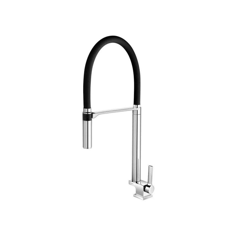 Torneira Docol Flexível De Mesa Preto Cromada Bica Alta