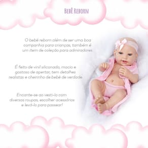 Boneca Bebe Reborn Silicone Menina Realista Com Acessórios