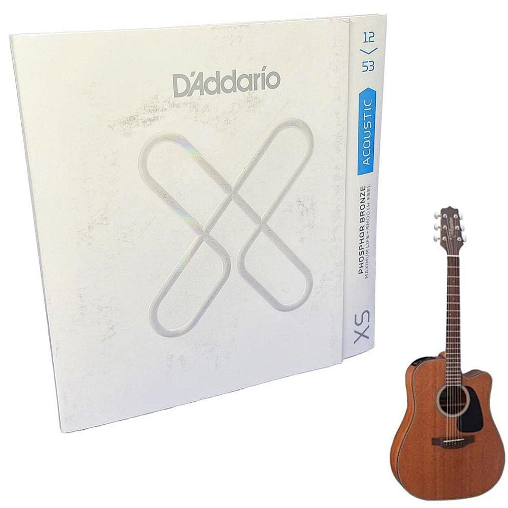 Jogo de cordas Daddario para Violão XS 12-53 Revestido Phosphor Bronze Tensão 012 Média