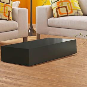 Mesa de Centro Retangular Bely Acabamento em Laca Preto