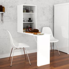 Armário Multiuso com Mesa Dobrável AM3106 - Branco