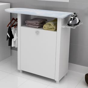 Armário Multiuso 1 Porta Roupa/Tábua de Passar TP3020 Branco