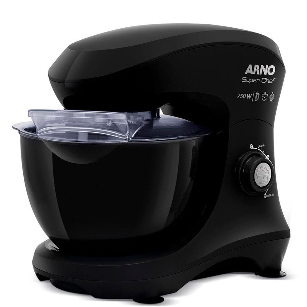 Batedeira Planetária Arno Super Chef KM01 750w 15 Velocidades Preto 110V