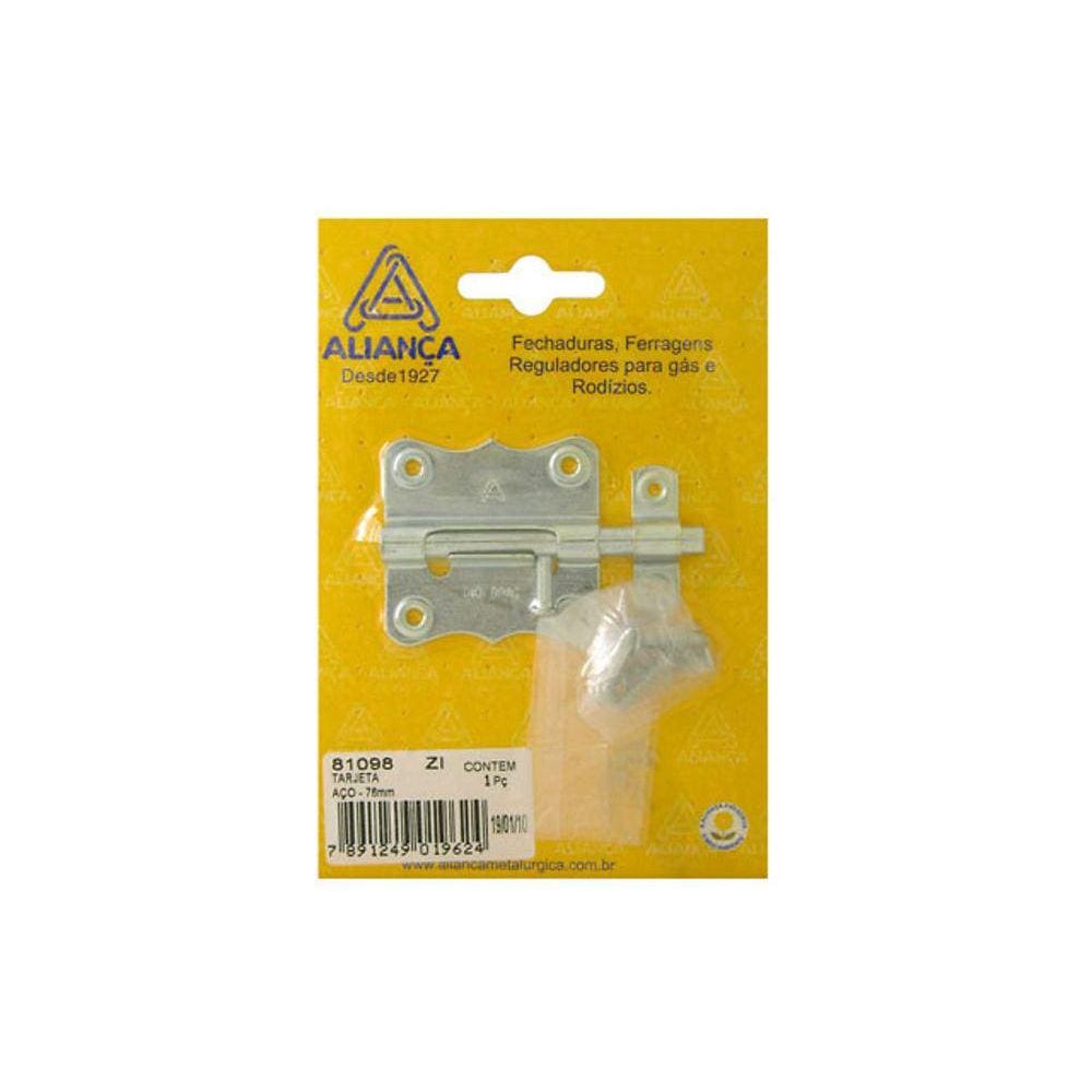 Tarjeta Prateado 76mm Aliança