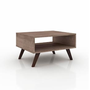Mesa de Centro 1 Prateleira com Pés de Plástico - Rústico