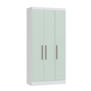 Guarda Roupa Modulado Infinity com 3 Portas - Branco Line/Pistache