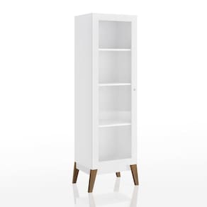 Cristaleira com 1 Porta de Vidro GenialFlex - Branco