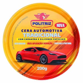 Cera Automotiva Polidora Politriz com Carnaúba 200g Lata