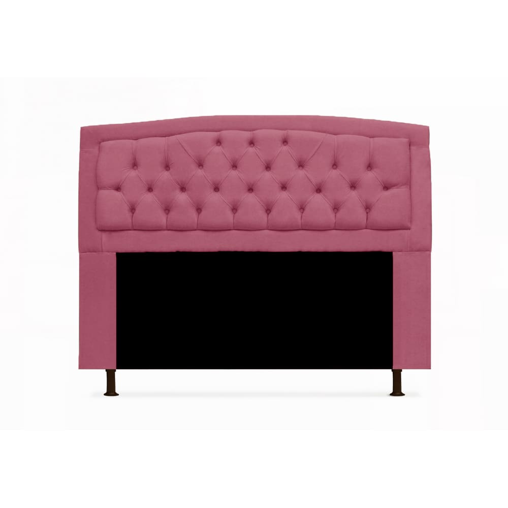 Cabeceira Geovana Para Cama Box King 195 cm Suede Rosa Barbie - LM DECOR