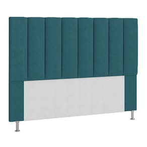 Cabeceira Cancun Para Cama Box Casal 140 Cm Suede Azul Turquesa - LM DECOR