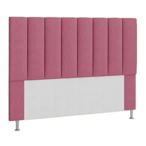 Cabeceira Cancun Para Cama Box King 195 Cm Suede Rosa Barbie - LM DECOR