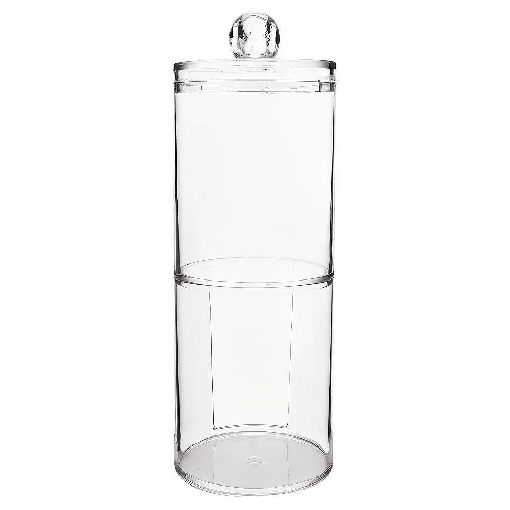 Porta Cotonete e Algodão Disco Redondo em Acrílico para Organização