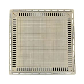 Tampa Casa de Máquina Piscina Lisa Simples Grelha 80x80cm B1
