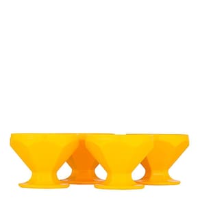 Conjunto de Taça de Sobremesa Caribe 150ml 4 Peças Amarelo em Polipropileno Linha Tropical VEM