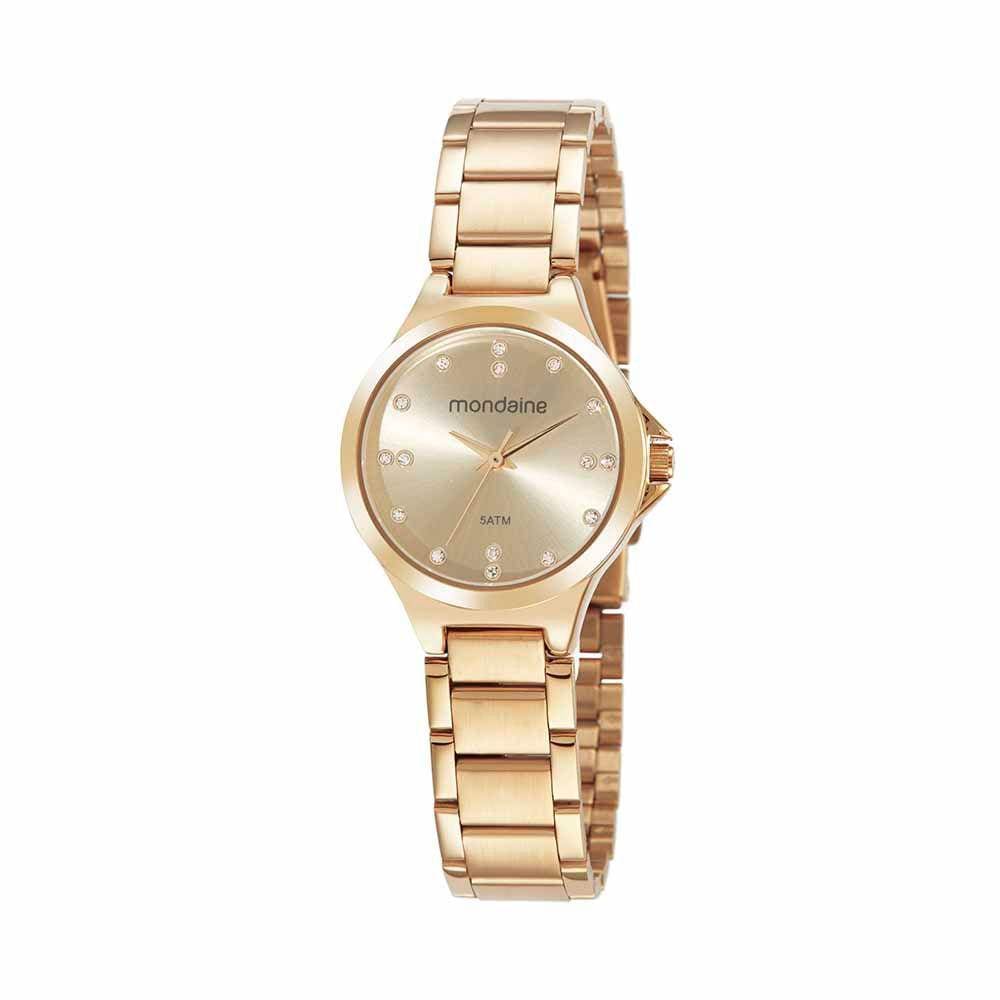 Relogio Mondaine Feminino dourado pequeno 32357LPMVDE1