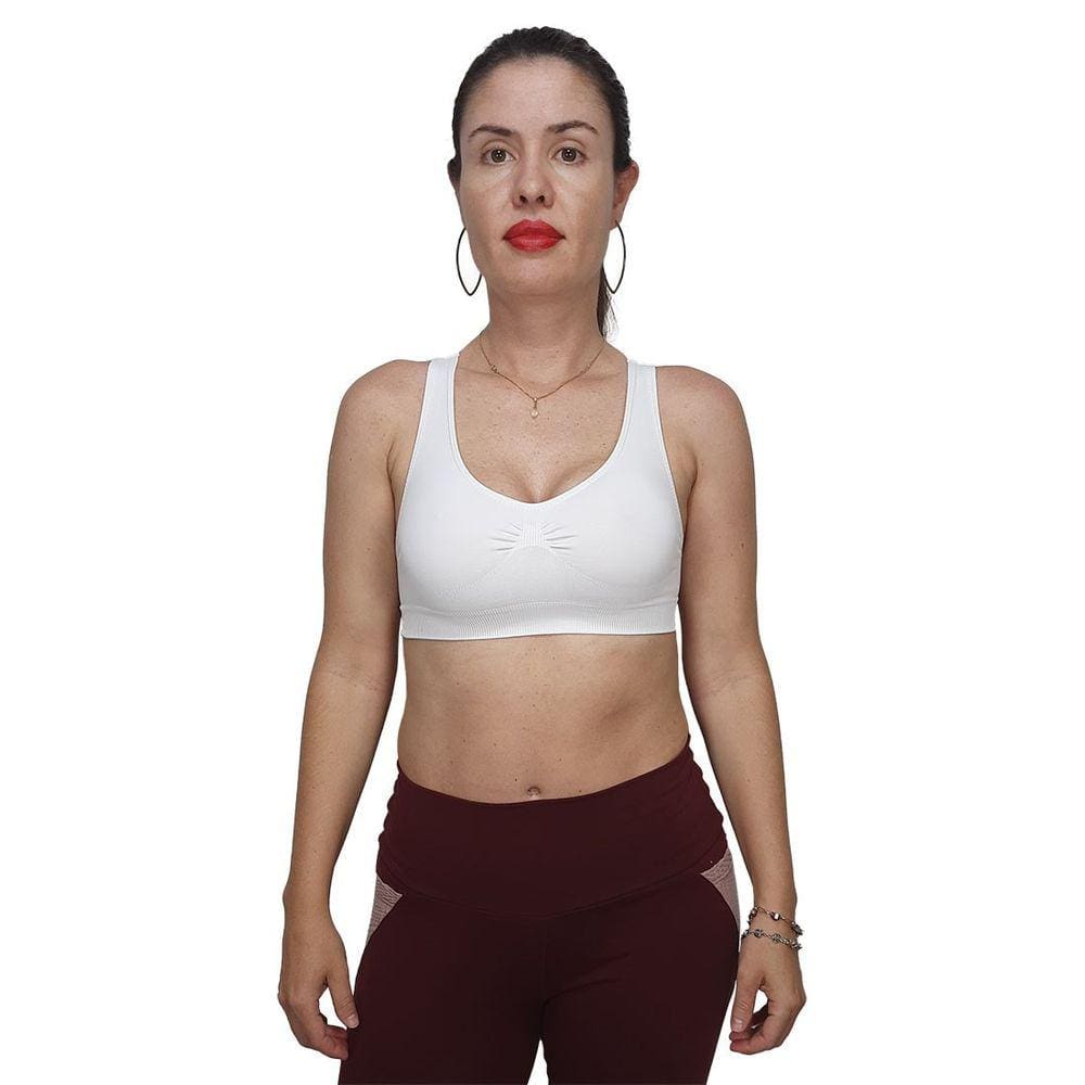 Top Selene Sem Costura Nadador Feminino