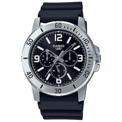 imagem-Relógio CASIO masculino preto borracha MTP-VD300-1BUDF