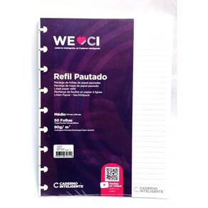Refil caderno inteligente M pautado 50 folhas CIRM3003