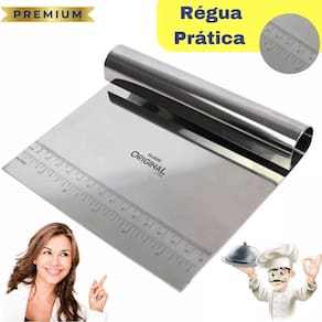 Espatula Cortador De Cozinha - Raspador Para Massas E Bolos - Em Inox - Legumes Confeiteiro Chocolate - Panami