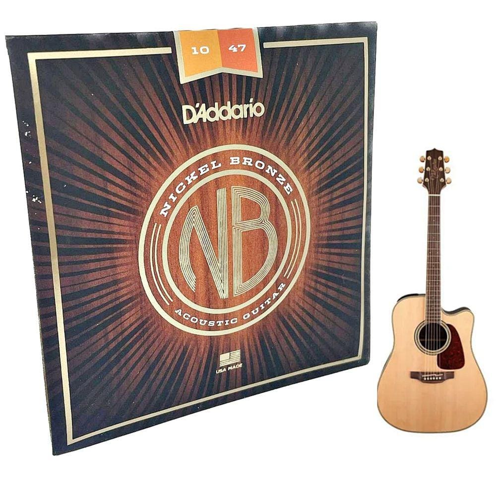 Jogo de Cordas Daddario para Violão Nickel Bronze Aço NB 1047