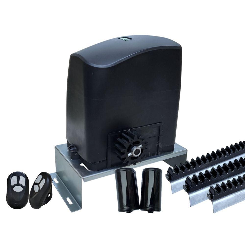 MOTOR PORTÃO DESLIZANTE RCG PL 450Kg 1/4CV BASE E FOTOCÉLULA