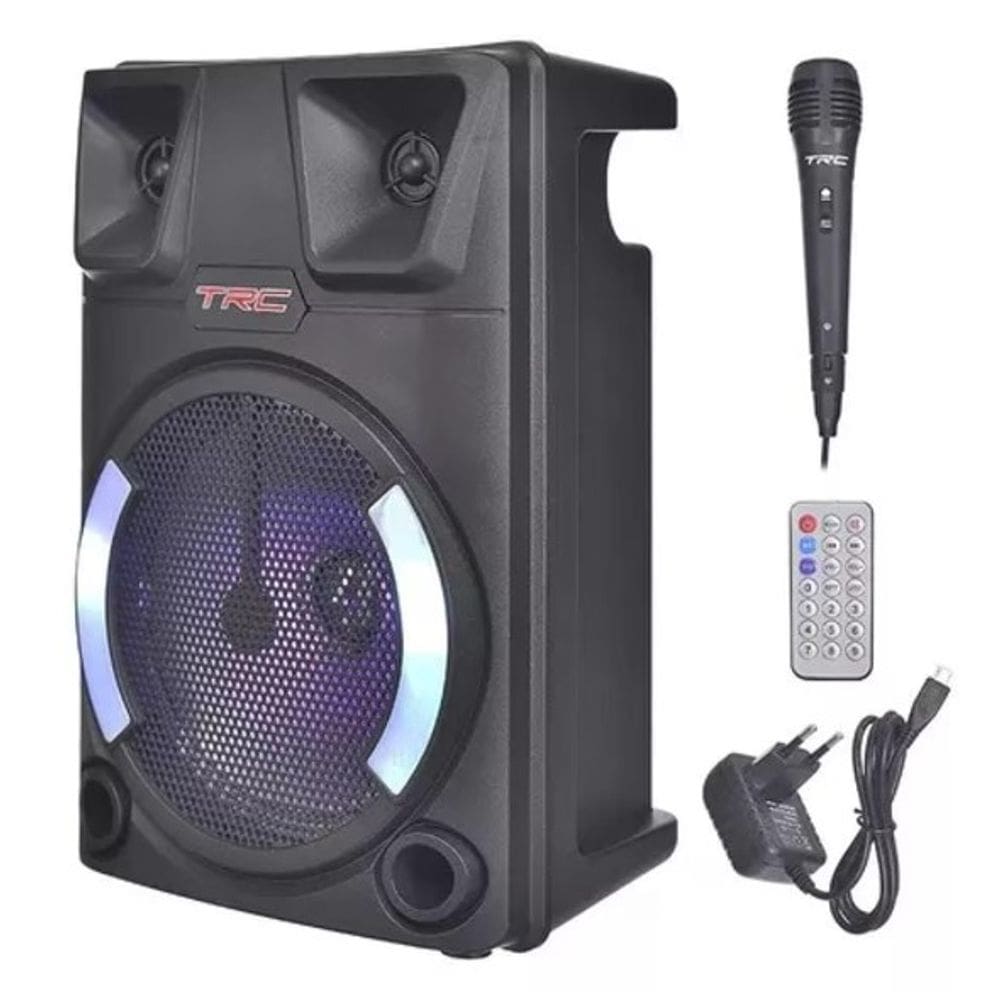 Caixa Amplificada TRC X120 120W RMS Microfone Bluetooth Bivolt