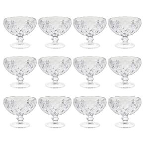 Taças P/Sobremesa Moderna 335mL Transparente Diamante - 12un