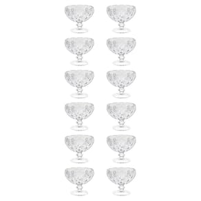 Jogo 12 Taças Diamante para Sobremesa 335mL Transparente
